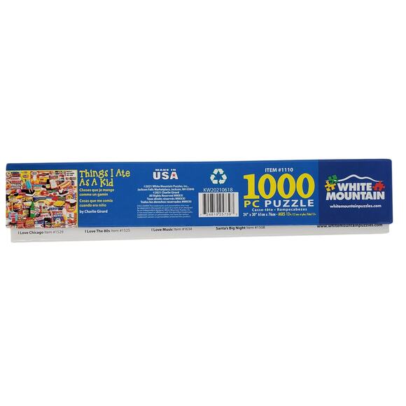 White Mountain Things I Ate as a Kid #1110 1000 Piece Puzzle 24inx30in Pre-Owned - Picture 2 of 6